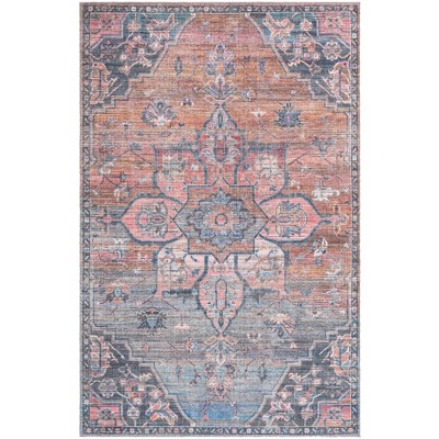Elysian Multi-Color Floral Synthetic 5x8 Area Rug