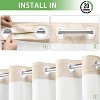 LunaLulinlk Beige Linen Shower Curtain No Hook - 3 of 4