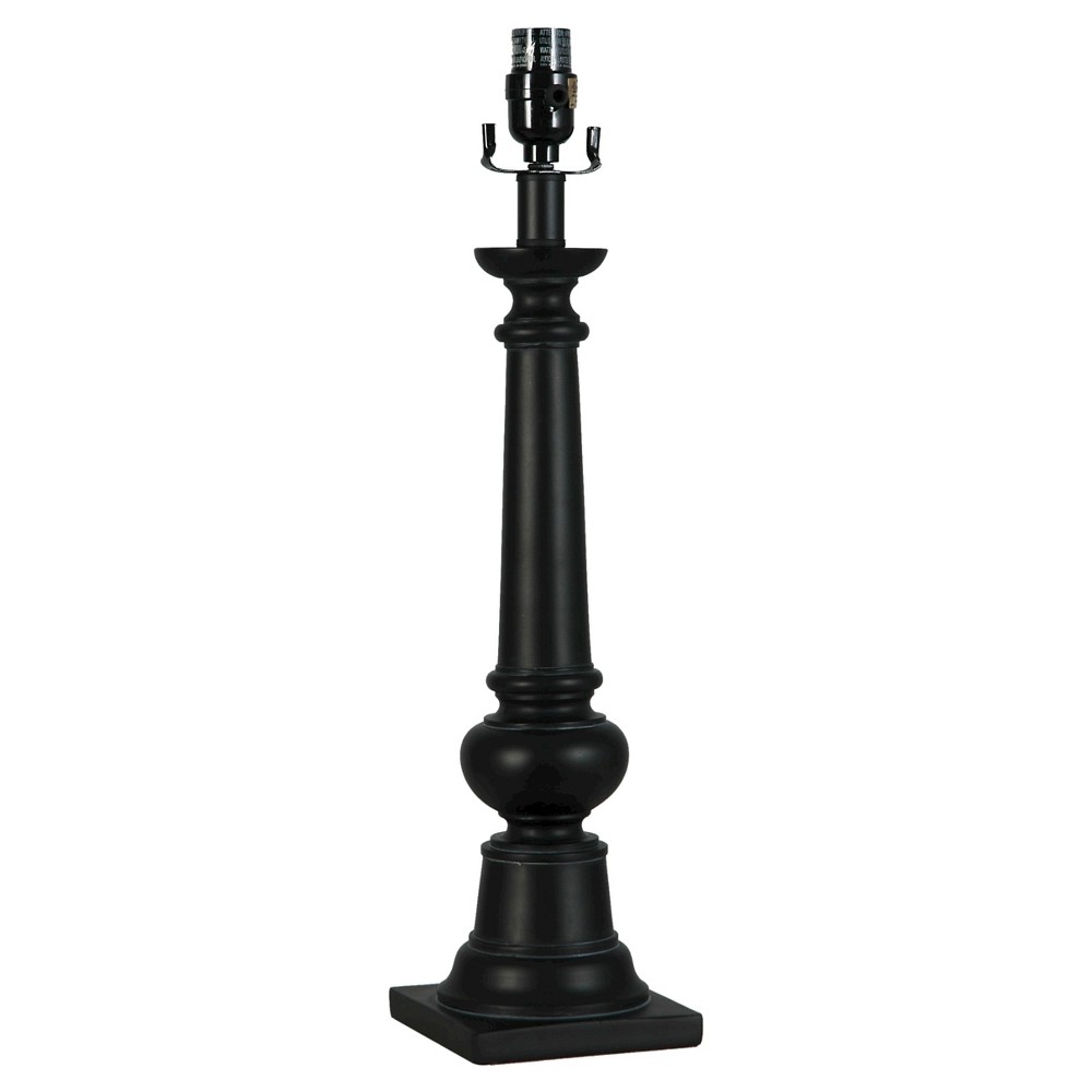 Photos - Floodlight / Street Light 21"x5.25" Column Large Lamp Base Black - Threshold™: Polyresin, UL Listed,