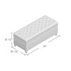 Kumasinova 50" Wide Tufted Storage Ottoman, Upholstered Ottoman with Storage, Rectangle Storage Bench with Hinged Lid, Espresso Wood Frame, Foot Stool - 2 of 4