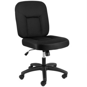 Elama Mid Back Adjustable Fabric Office Chair in Black - 1 of 4
