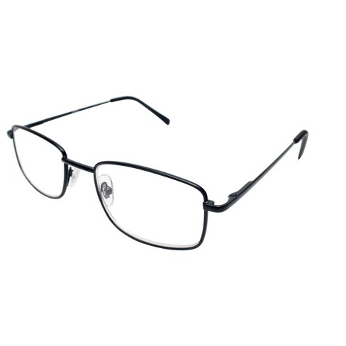 Calabria R754 Men s Rectangular Metal Frame Reading Eyeglasses Shiny ...