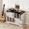 39-inch Large Vinyl Record Storage Cabinet - Farmhouse Turntable Stand w/ Double Barn Doors for Living Room & Bedroom - 4 of 4