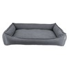 Arlee Home & Pet Cresent Lounger Orthopedic Eco-Friendly Memory Foam Dog Bolster Bed - Gray - L - 2 of 4