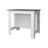 INFURNIC Kitchen Carts and Islands Island with Three Storage Shelves and Spacious Meal Prep Surface, Multicolored, 27.5"*40.5"*35.4" - 4 of 4
