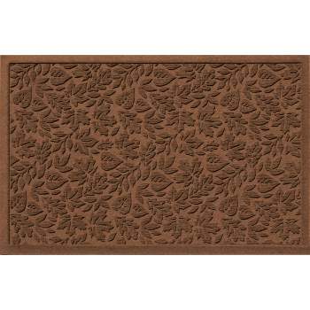 2'x3' Colorstar Greek Grid Door Mat Chocolate - Bungalow Flooring : Target