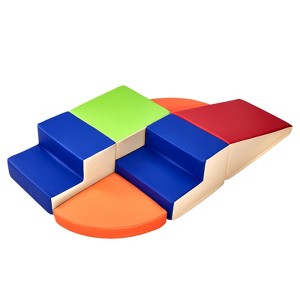 VEVOR Climbing Toys, 6-Piece Set, Foam Climbing Toys for Toddlers 6 Months to 3 Years Old, PU Leather Climbing Blocks, Multicolor - 1 of 4