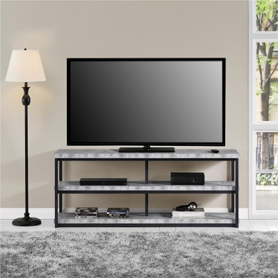 INFURNIC TV Stands and Consoles Ashlar TV Stand with Multi Storage Racks for Living Room Organization, Grey, 17"*63"*25"