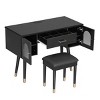 INFURNIC Vanity Tables Elegant Makeup Desk with Ample Storage and Organizer for Small Spaces, Black, 39.8"*29.5"*18" - 2 of 4
