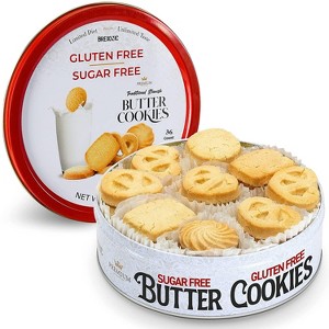 Brexonic Sugar Free Cookies Traditional Danish Butter Cookies 36 Count, Gluten Free (1 Pk, 12 Oz) - 1 of 4