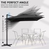 Pellebant 9x11FT Cantilever Umbrella Outdoor 360 Degree Rotation Offset Umbrella 6 Heights Adjustable with Base Black - 3 of 4