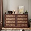 Farmhouse Tall 4-Drawer Dresser, Rustic Wood Chest with Metal Handles, Storage Cabinet for Bedroom, Living Room, Hall - 3 of 4
