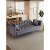 CAVINAS American Retro Velvet Upholstered Loveseat Sofa, Modern Convertible Sofa, Velvet Couch for Living Room, Bedroom, Office - 2 of 4