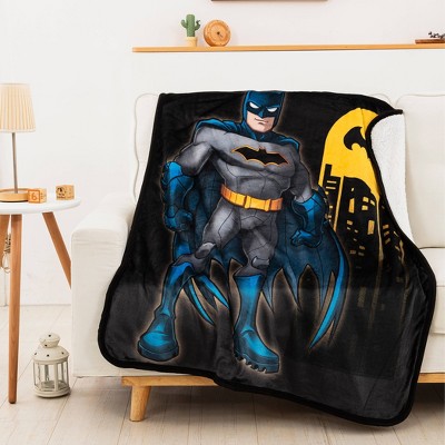 DC Comics Batman Classic Logo Super Plush Soft Throw Blanket 46"x60'' NEW 