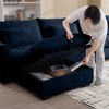 FONTOI Ottomans Footrest to Combine with 2 Seater Sofa, 3 Seater Sofa and 4 Seater Sofa, Blue, 32.67"*18.11"*36.61" - 2 of 4