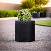 Rosemead Home & Garden, Inc. Weathered Concrete Outdoor Planter Pot Black - 4 of 4