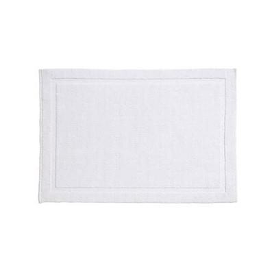 Grund Charleston Series 34 x 21 Inch 100 Percent Organic Cotton Absorbent Ultra Plush High Pile Rectangular Luxury Bath Mat, White