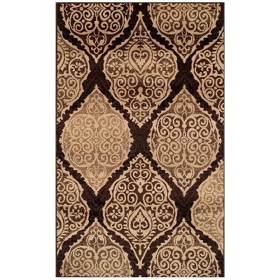 Traditional Damask Medallion Indoor Area Rug or Runner by Blue Nile Mills