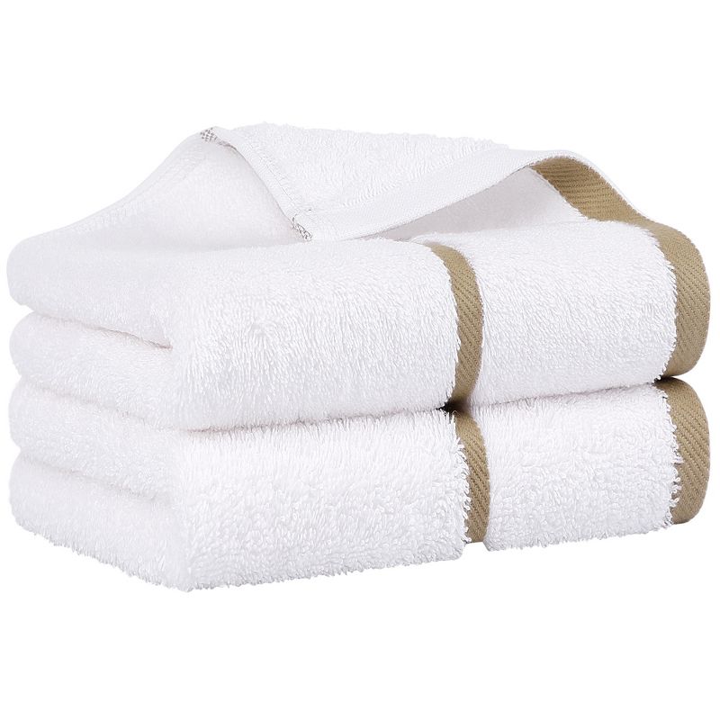 PiccoCasa 750 GSM Hand Towels Cotton Face Towels Highly Absorbent 16"x30" 2Pcs, 1 of 7