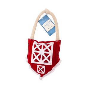 Country Living Vegan Leather Barn Dog Chew Toy: Eco-Friendly, Safe, Long-Lasting, and Non-Toxic – Red - 1 of 4