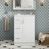 MOEPISY 24 inch Modern Bathroom Vanity with Sink, Small Bathroom Sink Cabinet with 2 Drawers and Soft Closing Door - 3 of 4