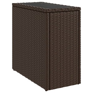 vidaXL Garden Side Table Brown and Black - 1 of 1