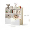 Kids Toy Storage Cabinet, 6-Cube Organizer with Movable Drawers & Open Shelves, Multifunctional Bookcase for Books & Toys, Playroom, Kindergarten - 3 of 3