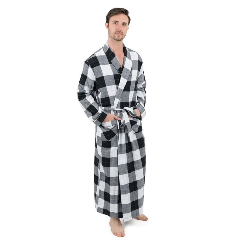 Leveret Mens Flannel Robe, 1 of 3