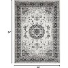 Oriental Medallion Rug - Kid and pet friendly washable vintage floral carpet with non-slip backing - 2 of 4