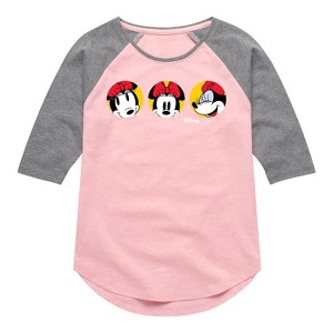 Girls' - Disney - Mickey & Friends Shirt Tail Raglan Graphic T-shirt - 1 of 3