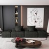 Oversized 141.73" Sparkling Chenille Tufted Modular Sectional Sofa with 4 Pillows, No Assembly and 4 PCS DIY Combination - 2 of 4