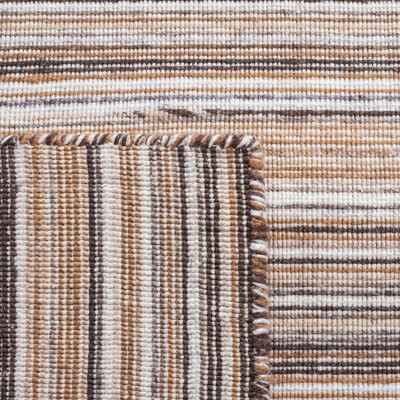 Bohemian Nomad Brown & Yellow Handwoven Flatweave Rug