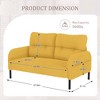 LIVAREEmlen Comfortable Monochrome Double Sofa,Corduroy Fabric,Suitable for Living Rooms and Bedrooms - 3 of 4