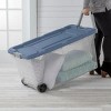 Racxily Pack of 2 Extra Large Storage Bin, 40 Gallon Wheeled Plastic Storage Container with Handle - 2 of 4