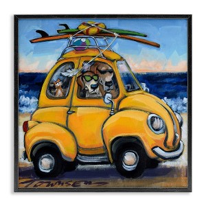 Stupell Industries Groovy Pet Beach Buggy, 24" x 24" - 1 of 4
