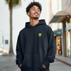 Dalix Alien Embroidery Relaxed Hoodie Soft Fleece Sweatshirt Fit Lounge Mens - 4 of 4