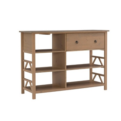 Titian Tall TV Stand for TVs up to 50" Gray - Linon