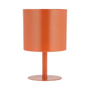 Sagebrook Home Flat Base Metal Indoor Outdoor Planter Pot with Stand Burnt Orange 8"x8"x12": Contemporary Iron Planter - 1 of 4