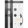 Itopfox Matte Black Front Door Handle and Deadbolt Set with Reversible Knob, Modern Exterior Door Lock for Home Security - 3 of 4