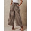 Clearlove Womens Wide Leg Pants Colorful Striped Casual Loose Drawstring Travel Palazzo Pants with Pockets - 3 of 3