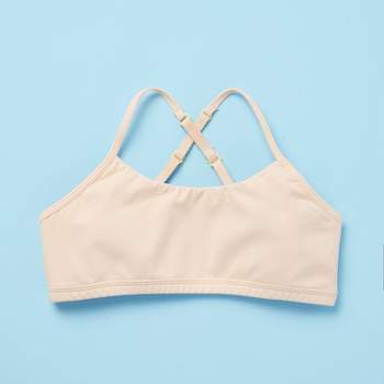 Yellowberry Girls' Super Soft Cotton First Training Bra with Convertible  Straps - X Large, Beige