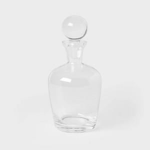 Liquor Glass Decanter with Stopper Clear - Threshold™: Wine Decanter, Dishwasher-Safe, Cadmium-Free, 24oz Capacity - 1 of 3