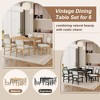GDFStudio Giles 7 Piece Dining Set with Rectangular Wood Table and Upholstered Chairs - 4 of 4