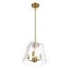 4-Light Pendant – Clear Glass on Chain, Farmhouse Hanging Light - 3 of 4