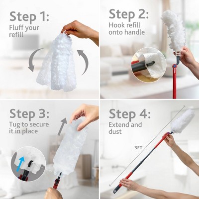 O-Cedar Flex & Catch Heavy Duty Duster Kit with 3-Foot Extendable Handle