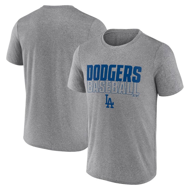 MLB Los Angeles Dodgers Men's Gray Athletic T-Shirt, 1 of 4