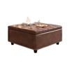 VYNXARIA Large Square Storage Stool - Mid - Century Modern PU Leather Ottoman for Versatile Use - 2 of 4