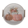 Transpac MDF Pumpkin Florals Round Serving Tray for Fall Harvest Decor Multicolor Tabletop Use Hand Wash Only - 2 of 2