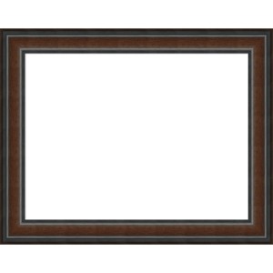 Amanti Art Cyprus Walnut Framed Magnetic Dry Erase Board - 1 of 4