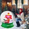 Gymax 4FT Christmas Inflatable Snow Globe Blow Up Yard Decoration w/ LEDs & Air Blower Air-blown Snow Flurry Crystal Ball for Yard Lawn Home - 3 of 4